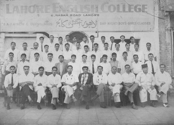 Wasif Ali Wasif as Principal of Lahore English College